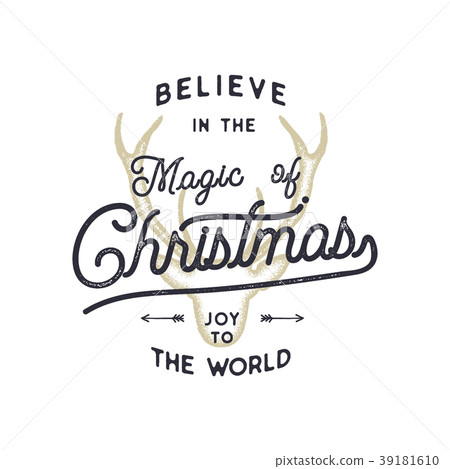 Christmas typography quote design. Believe in 39181610