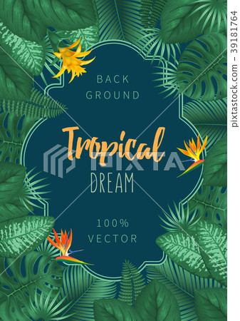 Summer tropical background design 39181764