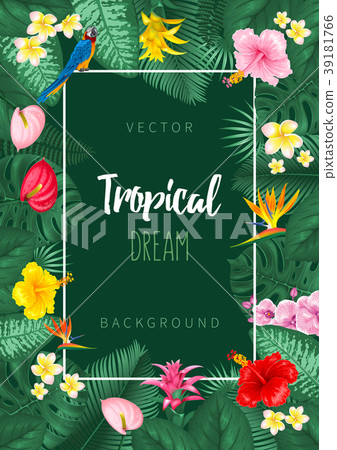 Summer tropical background design Summer tropical background design 39181766