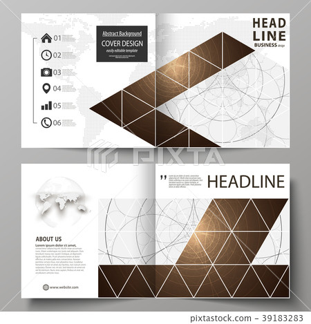 Business templates for square design bi fold 39183283