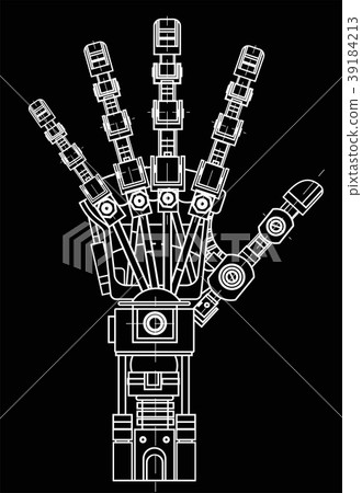 Robot arm. This vector illustration be used as an 39184213