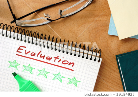 Word evaluation on the notepad and charts. Word evaluation on the notepad and charts. 39184925