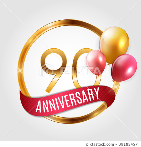 Template Gold Logo 90 Years Anniversary with Template Gold Logo 90 Years Anniversary with 39185457
