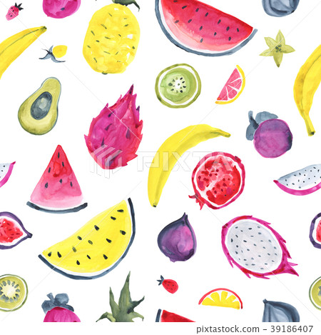 Tropical pattern of exotic fruit. Abstract Tropical pattern of exotic fruit. Abstract 39186407