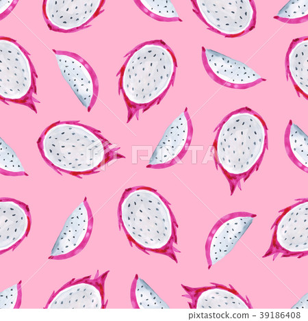 Pitaya. Tropical pattern of exotic fruit Pitaya. Tropical pattern of exotic fruit 39186408