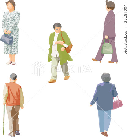 Whole body person illustration _ Aunt 39187004