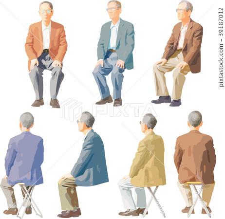 全身人例證_坐祖父 39187012