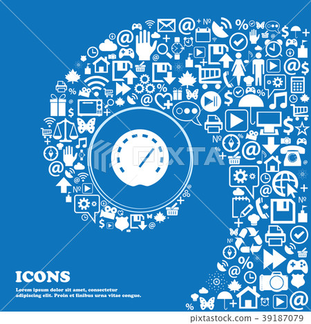 speedometer Icon . Nice set of beautiful icons twi 39187079