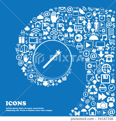 Magic Wand Icon . Nice set of beautiful icons twis 39187106