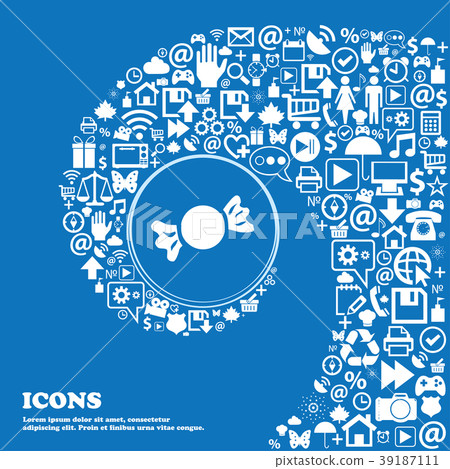 candy icon sign. Nice set of beautiful icons twist candy icon sign. Nice set of beautiful icons twist 39187111