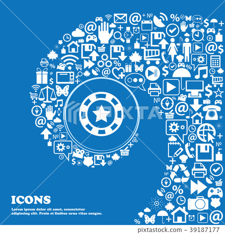 Gambling chips icon . Nice set of beautiful icons Gambling chips icon . Nice set of beautiful icons 39187177