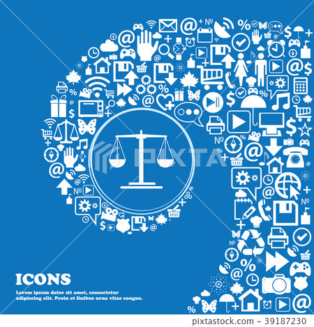 scales Icon . Nice set of beautiful icons twisted 39187230