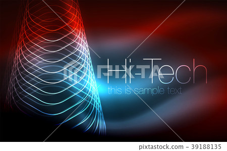 Outline hexagons, glowing geometric shapes 39188135