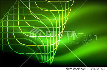 Glowing ellipses dark background, waves and swirl Glowing ellipses dark background, waves and swirl 39188162