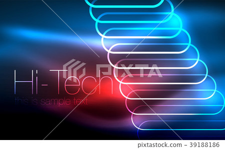 Glowing ellipses dark background, waves and swirl Glowing ellipses dark background, waves and swirl 39188186