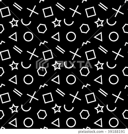 Stylish seamless pattern of simple white geometric Stylish seamless pattern of simple white geometric 39188191