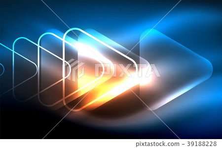 Glowing vector triangle geometric shapes in dark Glowing vector triangle geometric shapes in dark 39188228