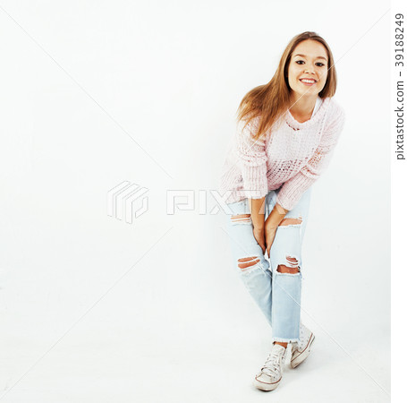 young pretty stylish hipster girl posing emotional young pretty stylish hipster girl posing emotional 39188249