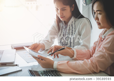 Image of two young business women Image of two young business women 39189593