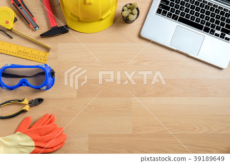 Office desk with computer 39189649