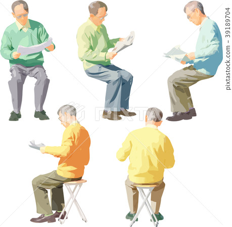 全身人例證_男性資深人 39189704