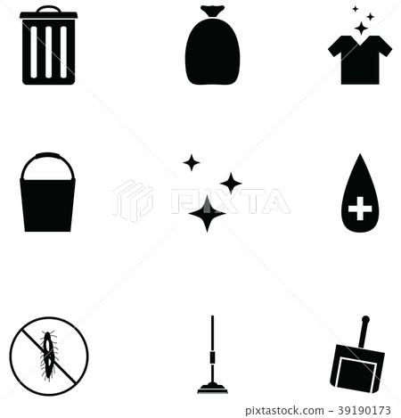 clean icon set - Stock Illustration [39190173] - PIXTA