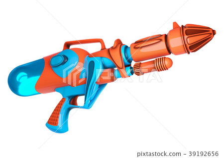 water gun orange and blue colors isolated on white water gun orange and blue colors isolated on white 39192656