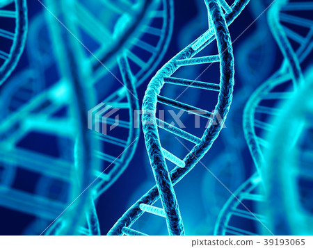 DNA molecule spiral. 3d illustration 39193065