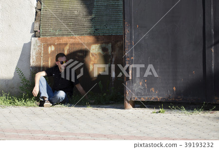 Man and a city. Man and a city. 39193232