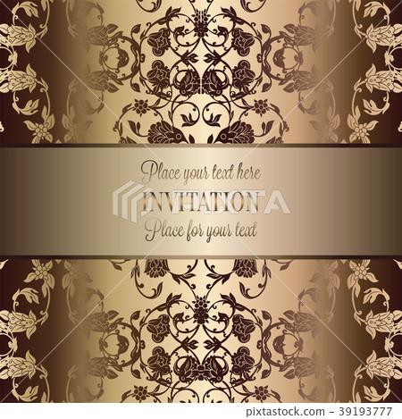 Vintage baroque Wedding Invitation template Vintage baroque Wedding Invitation template 39193777