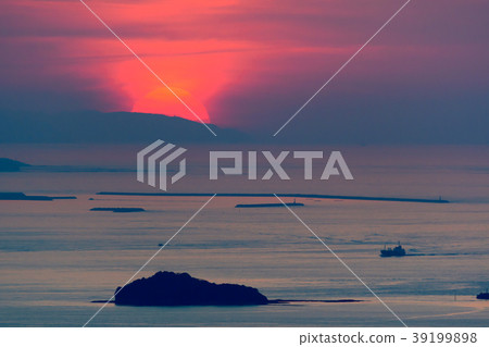 從Hinoyama公園的日落視圖 39199898