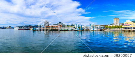 Sasebo Port Manzu, Ayase wharf panorama [Sasebo City, Nagasaki Prefecture] 39200097