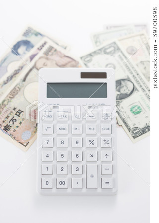 Dollar bills and calculator 39200398