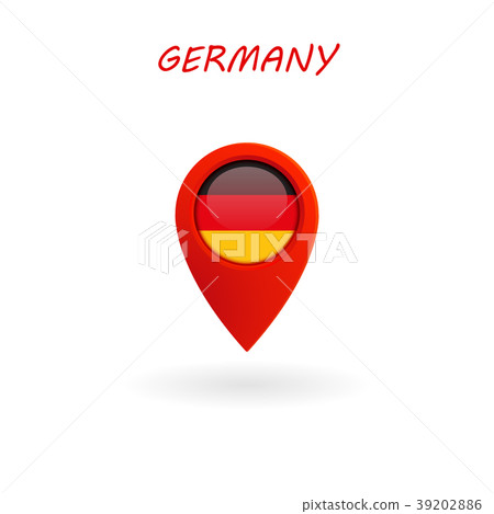 Location Icon for Germany Flag, Vector 39202886