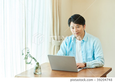 Men working at home Men working at home 39204748