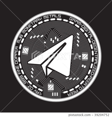 Crypto currency gram black and white symbol Crypto currency gram black and white symbol 39204752