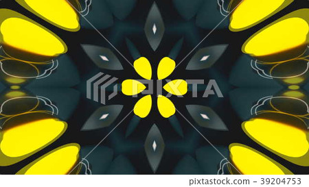 Abstract symmetry bright kaleidoscope, 3d render 39204753