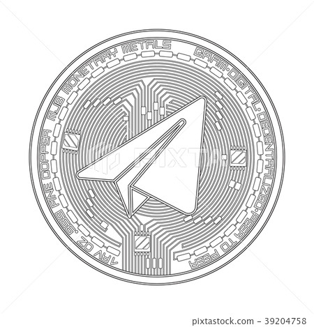 Crypto currency gram black and white symbol Crypto currency gram black and white symbol 39204758