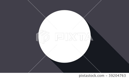 Circle with long shadow, bright abstract computer 39204763