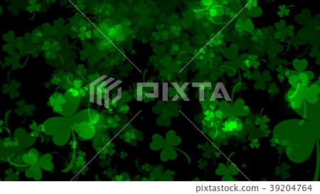 Background with bright leaved greenery clover and Background with bright leaved greenery clover and 39204764