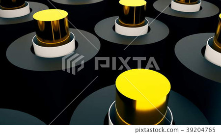 Many 3D shiny cylinders, abstract computer Many 3D shiny cylinders, abstract computer 39204765