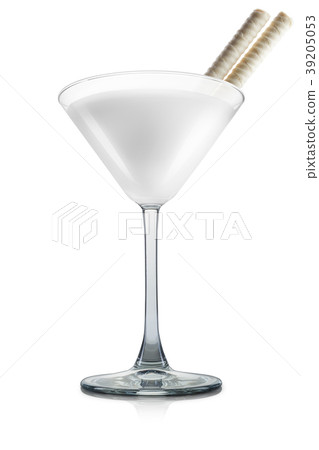 Pina colada cocktail isolated on white background 39205053