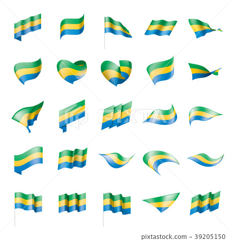 Gabon flag, vector illustration Gabon flag, vector illustration 39205150