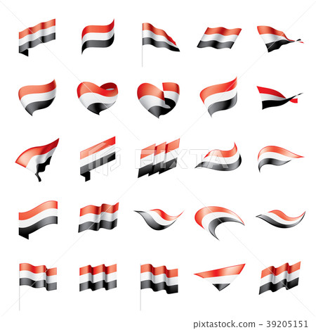 Yemeni flag, vector illustration 39205151