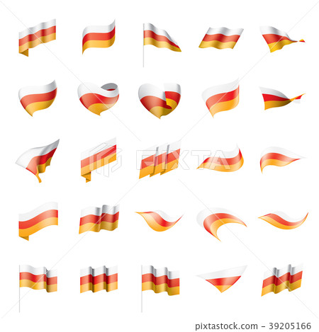South Ossetia flag, vector illustration 39205166
