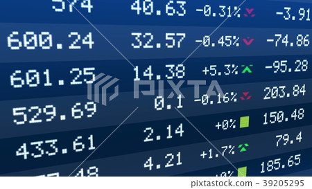 Stock exchange indices rise and drop on ticker Stock exchange indices rise and drop on ticker 39205295