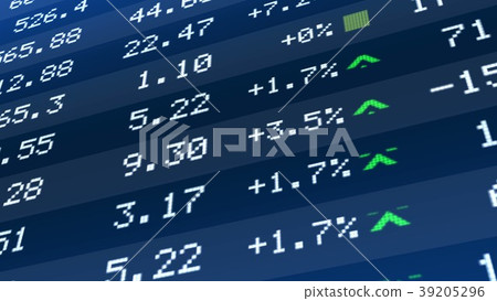 Stock market crash, figures dropping on ticker Stock market crash, figures dropping on ticker 39205296