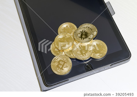 Bitcoin Virtual Currency Image Mobile Trading iPad Tablet On The Go 39205493