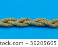 coconut rope binding of three pieces on a blue 39205665