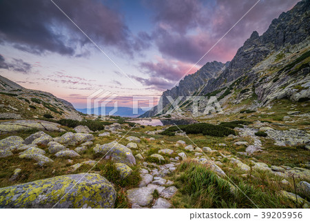 Mountain Landscape with a Tarn and Rocks Mountain Landscape with a Tarn and Rocks 39205956